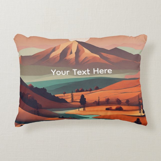 Almofada Decorativa Paisagem Boho  (Frente)