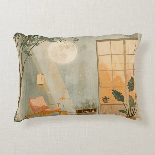 Almofada Decorativa Paisagem Boho Abstrato (6) (Frente)