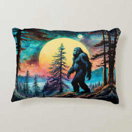 Almofada Decorativa Paisagem Colorida do Sasquatch ao Esmagar-se