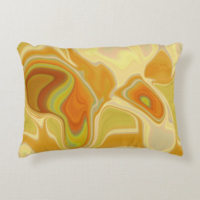 Almofada Decorativa Paisagem de Sonho em Ouro (Frente)