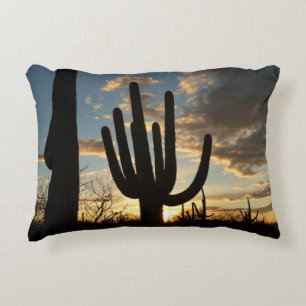 Almofada Decorativa Paisagem do Deserto de Arizona Saguaro Sunset II