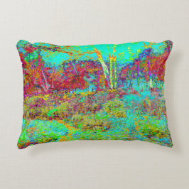 Almofada Decorativa Paisagem Dourada do outono psicodélico e do jardim