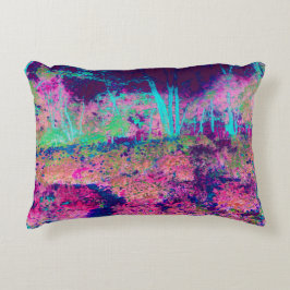 Almofada Decorativa Paisagem Impressionista Puro e Rosa Quente