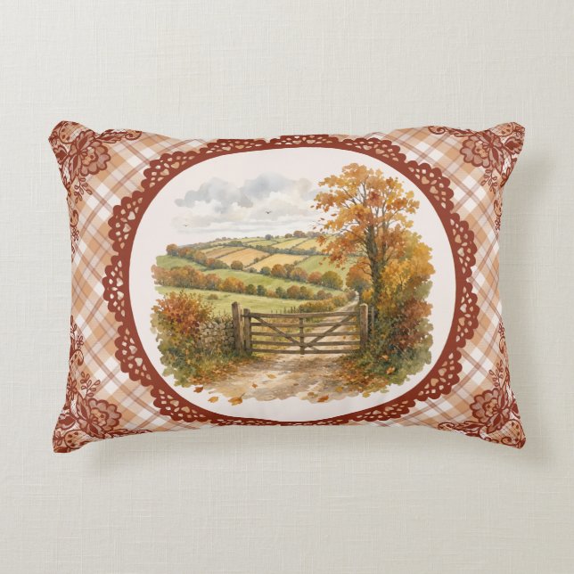 Almofada Decorativa Paisagem Outonal  (Frente)