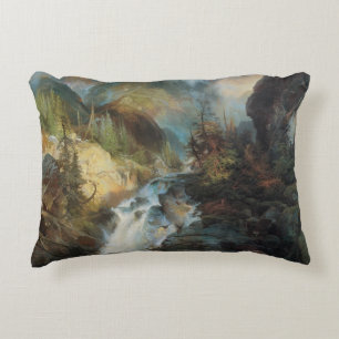 Almofada Decorativa Paisagem Vintage Cachoeira nas Montanhas por Moran