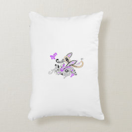 Almofada Decorativa Paisley Floral Motif – Boho White Purple Orange 