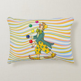 Almofada Decorativa Palhaço Engraçado Brincando Com Bolas Coloridas