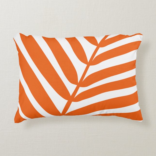 Almofada Decorativa Palm Leaf Orange (Frente)