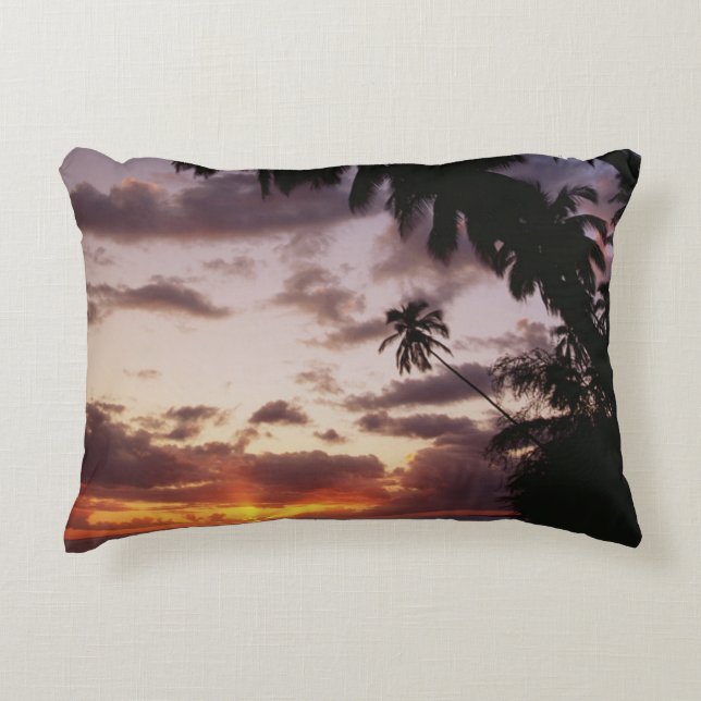 Almofada Decorativa Palmeiras no mar (Frente)