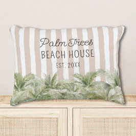Almofada Decorativa Palmeiras tropicais Belga Stripes Beach House