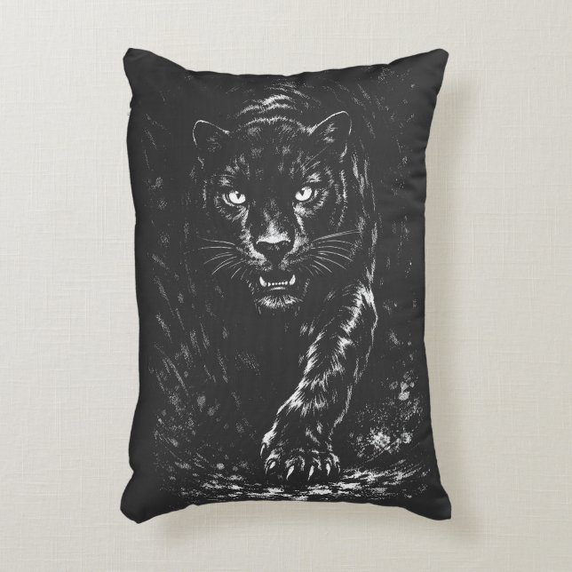 Almofada Decorativa Pantera Negra — por BurnsInHell (Frente(Vertical))
