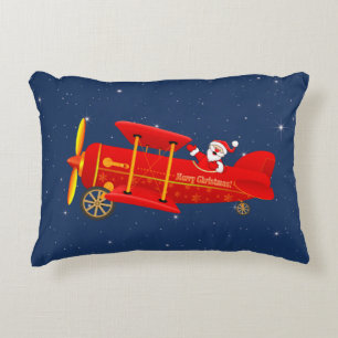 Almofada Decorativa Papais noeis de Travesseiro decorativo de avião