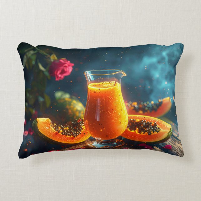 ALMOFADA DECORATIVA PAPAYA - TROPICAL KISS (Frente)