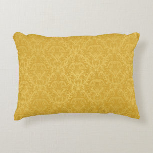 Almofada Decorativa Papel de parede floral dourado luxuoso