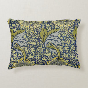 Almofada Decorativa Papel de Parede Floral William Morris Kennet Azul