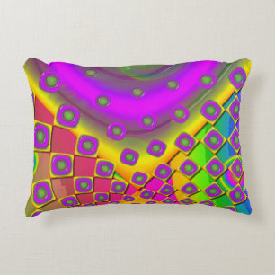 Almofada Decorativa Papel Neon Pop Psicedélico