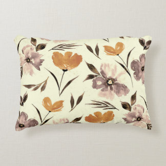 Almofada Decorativa Papoila de pedras de água, padrão floral de abstra