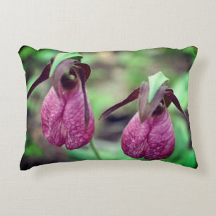 Almofada Decorativa Par 2 da flor de orquídea rosada rosa selvagem