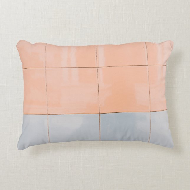 Almofada Decorativa Parede azul e laranja (Frente)