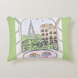 Almofada Decorativa Paris Whimsical e Torre Eiffel