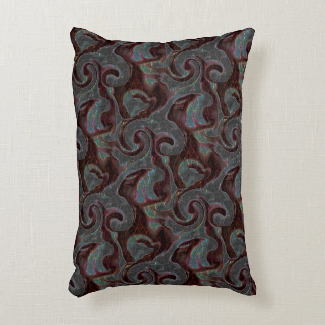Almofada Decorativa Partes espirais esculpidas e traçados brilhantes d (Frente(Vertical))