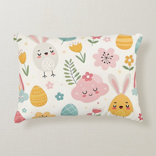 Almofada Decorativa Páscoa Bunny Pattern (Frente)