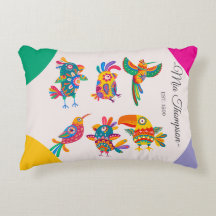 Pássaros fofos personalizados Desenho manual color
