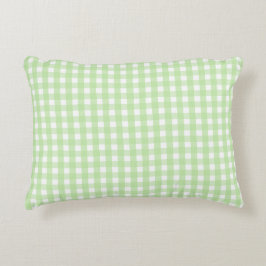 Almofada Decorativa Pastel Green Gingham Pattern