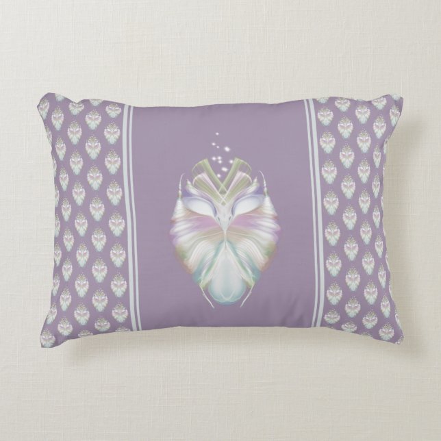 Almofada Decorativa Pastel Purple Oracle Owl (Frente)