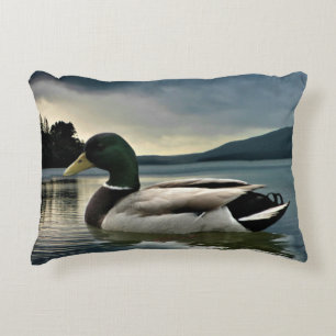 Almofada Decorativa Pato De Mallard No Lago