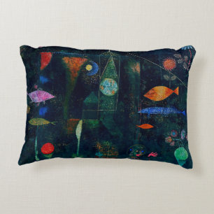 Almofada Decorativa Paul Klee Fish Magic Abstrato Pintura Gráfica