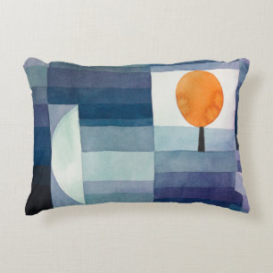 Almofada Decorativa Paul Klee Precursor do Outono Azul Moderno Abstrat