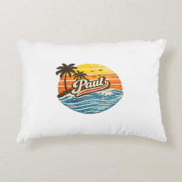 Almofada Decorativa Paul Retro Sunset Name Design