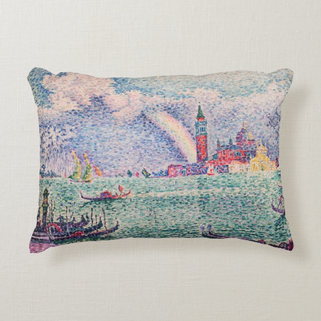 Almofada Decorativa Paul Signac - Arco-Íris, Veneza (Frente)