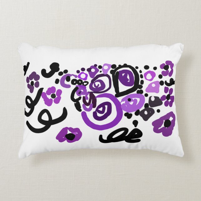Almofada Decorativa Pavão Roxo Selvagem (Frente)