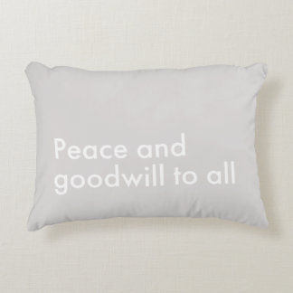 Almofada Decorativa Paz e Boa Vontade para Todos os Decores de Férias