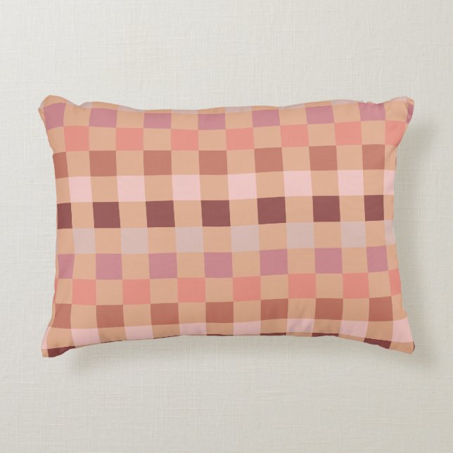 Almofada Decorativa Peach Fuzz Checkerboard (Frente)