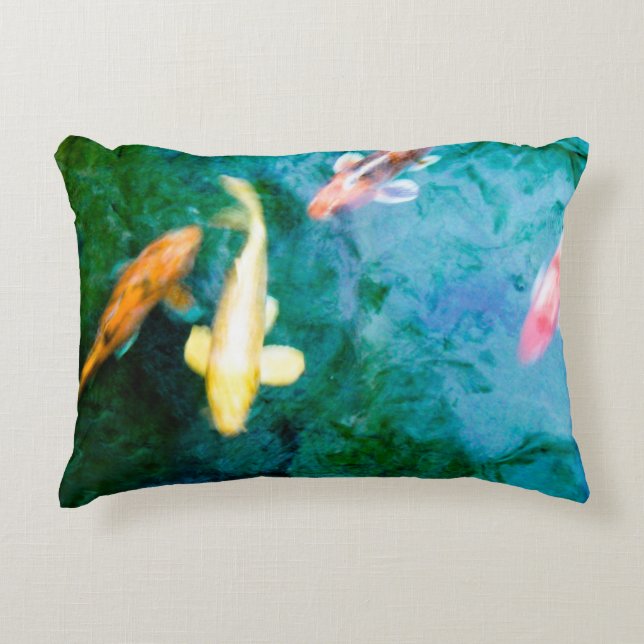 Almofada Decorativa Peixes Koi Coloridos (Frente)