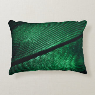Almofada Decorativa Pena Verde, Linda Textura Padrão.