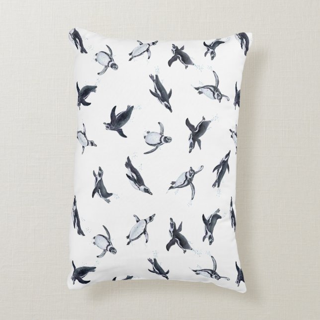 Almofada Decorativa Penguin Squadron | Ocean Art Design (Verso(Vertical))