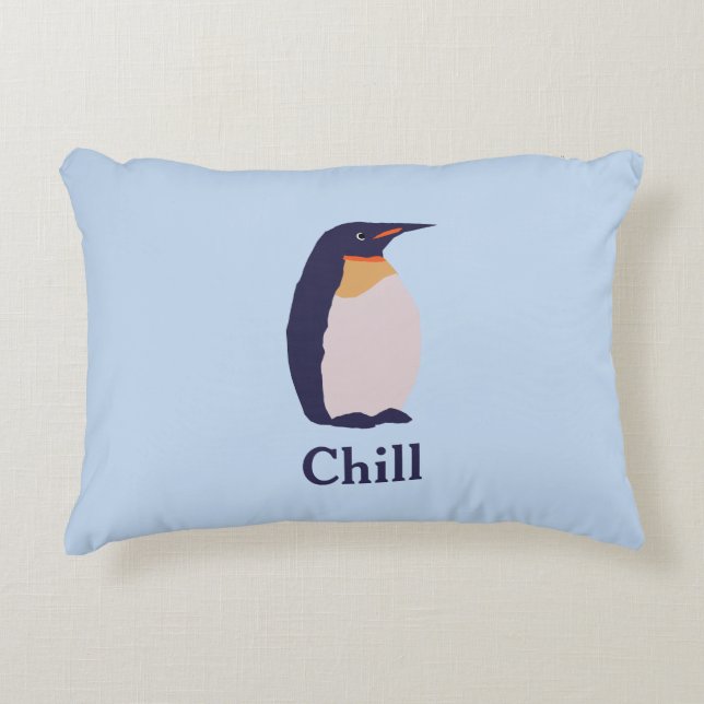 Almofada Decorativa Penguins, chill (Frente)