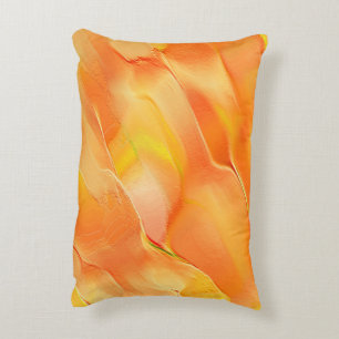 Almofada Decorativa Pequeno esculpido em laranja e amarelo