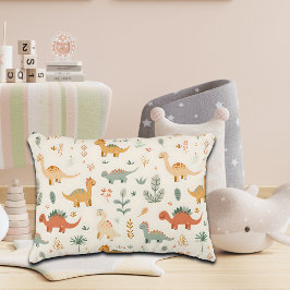 Almofada Decorativa Pequenos Dinossauros Beige Toneladas Neutrais