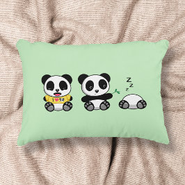 Almofada Decorativa Pequenos Pandas Bonitos em Verde