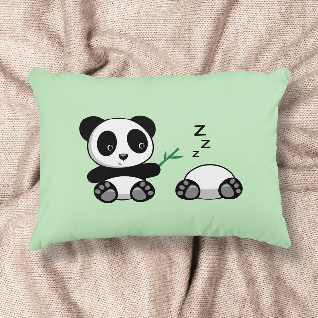 Almofada Decorativa Pequenos Pandas Bonitos em Verde (Criador carregado)