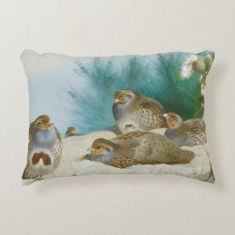 Almofada Decorativa Perdiz inglesa com gordo e palitos, Art