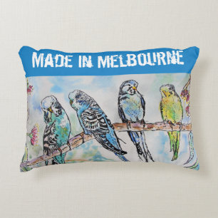 Almofada Decorativa Periquito Australiano Passaro Feito Em Melbourne A