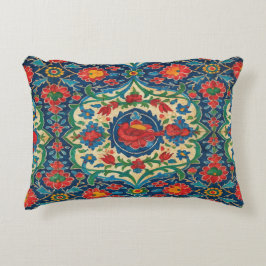 Almofada Decorativa Persian Tile Art Throw Pillow – Colorful Tradition