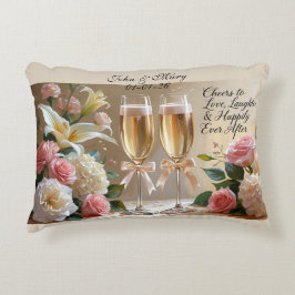 Almofada Decorativa Personalised Bridal Pillow-Happily Ever After
