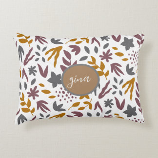 Almofada Decorativa Personalização de Padrão Botânico